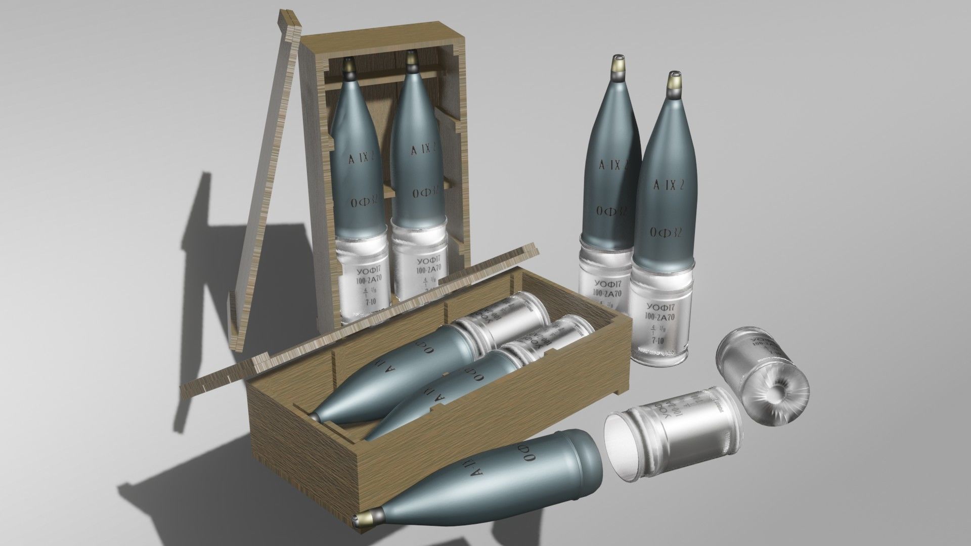 Tank shell collection 3D model CGTrader