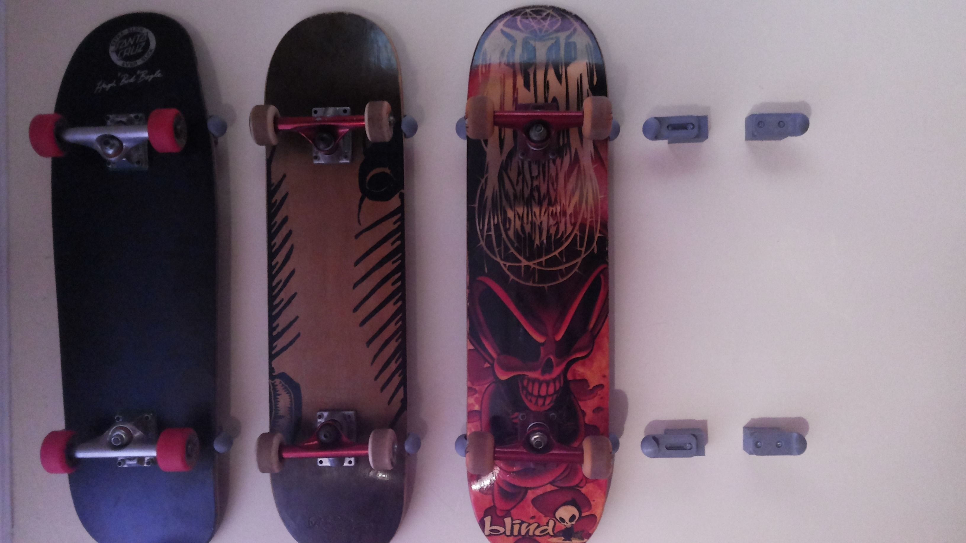 Skateboard Wall Mount 3D model 3D printable CGTrader