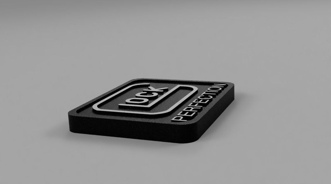 Glock keychain 3D model 3D printable CGTrader