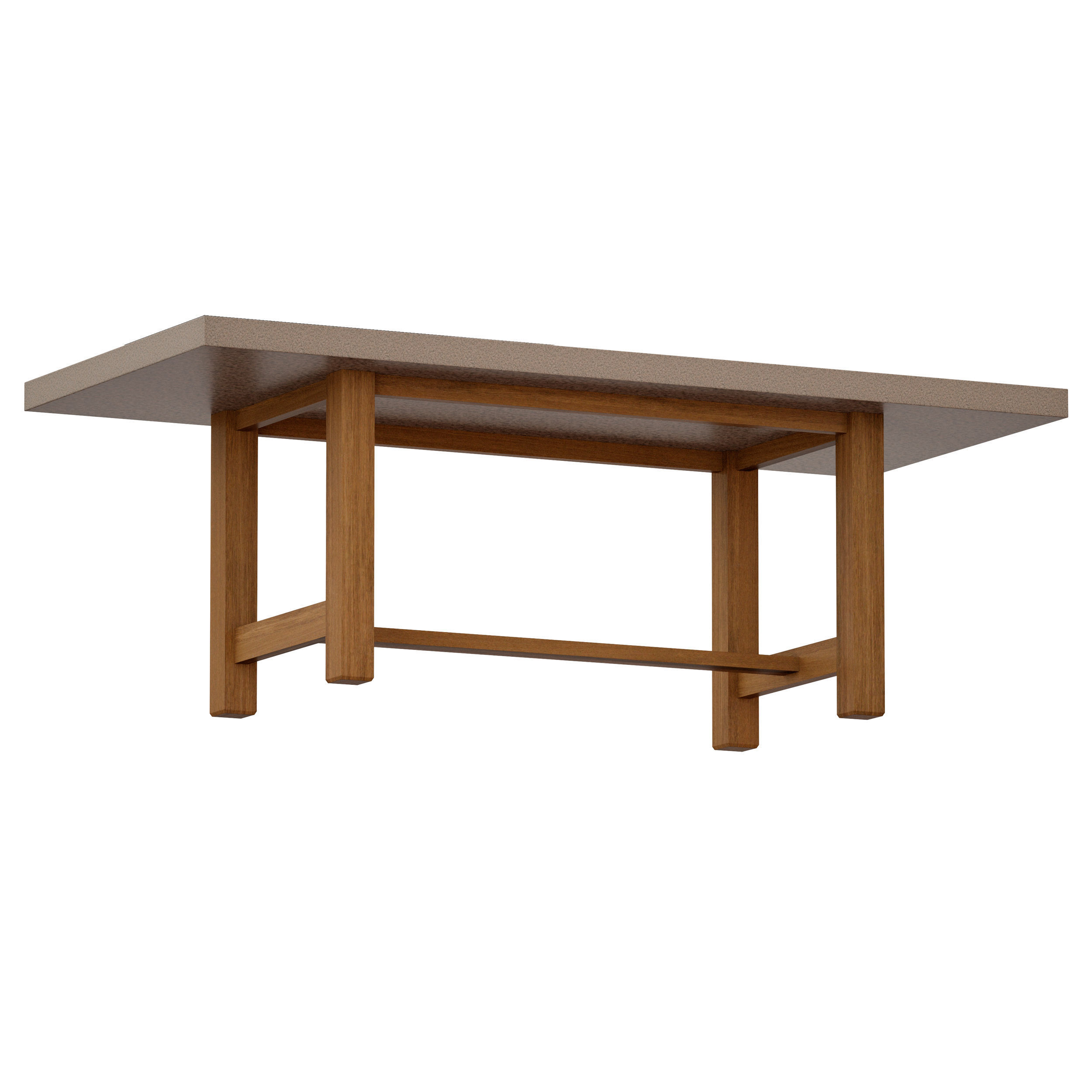 Caicos Cement Top Dining Table Crate and Barrel 3D model CGTrader