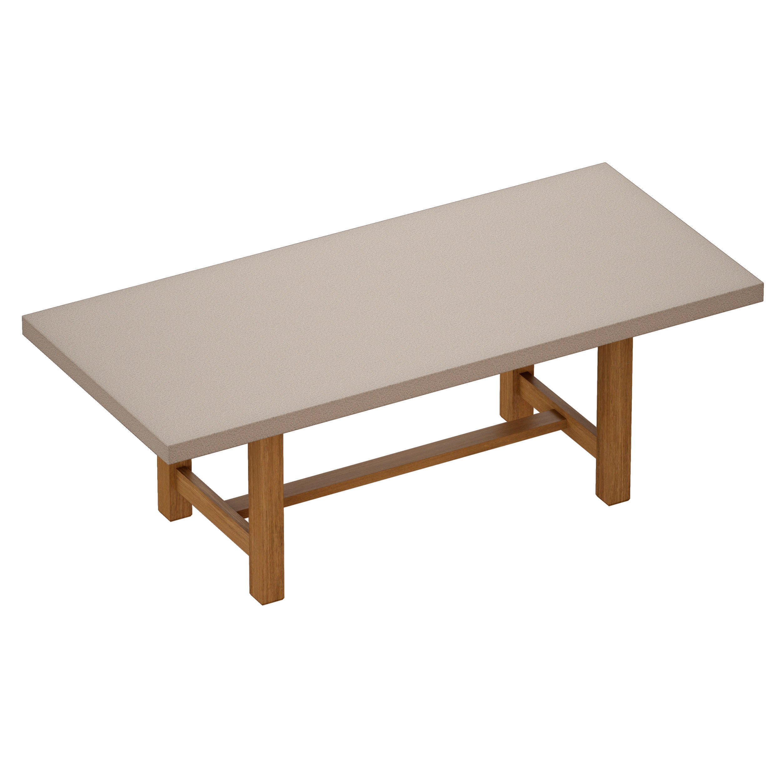Caicos Cement Top Dining Table Crate and Barrel 3D model CGTrader