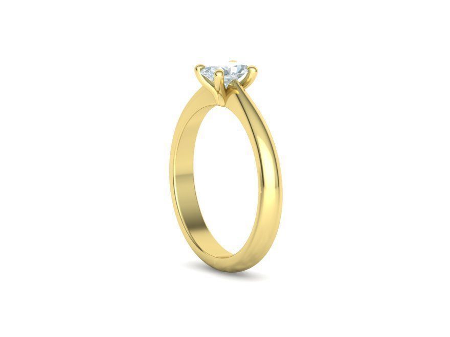 Oval Stone Half Carat Solitaire Ring printable 3dmodel 3D model 3D ...