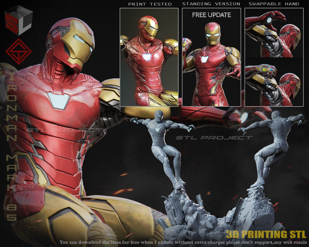 Iron Man - Mk 85 3D model 3D printable | CGTrader