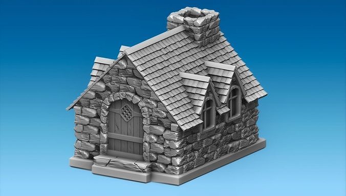Medieval house 3D model 3D printable | CGTrader