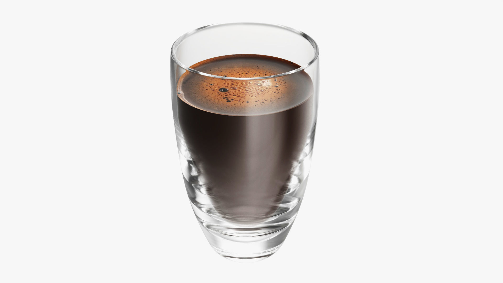 Transparent glass coffee mug without handle 02 3D model CGTrader