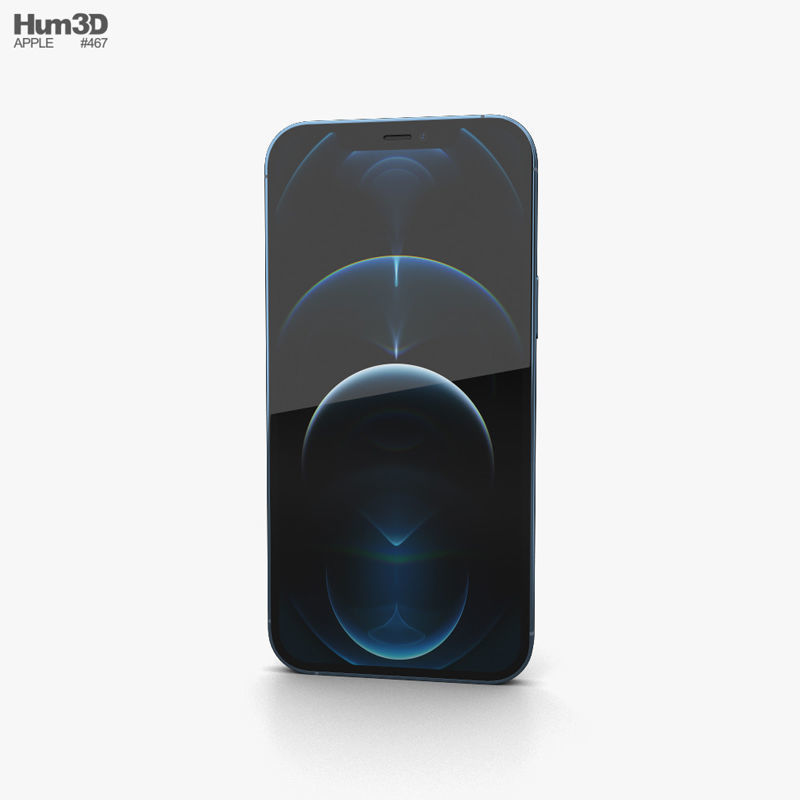 Apple iPhone 13 Pro Max Pacific Blue 3D model CGTrader