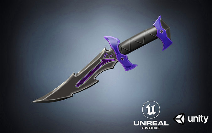 3D model Reaver knife Valorant Game ready asset VR / AR / low-poly ...