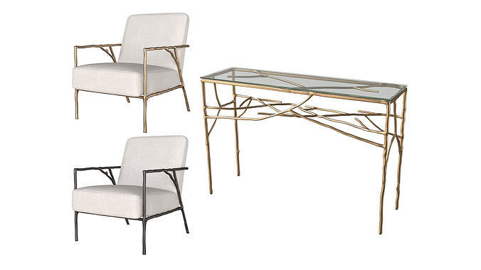 Eichholtz Chair And Table Antico 3d Model Collection Cgtrader