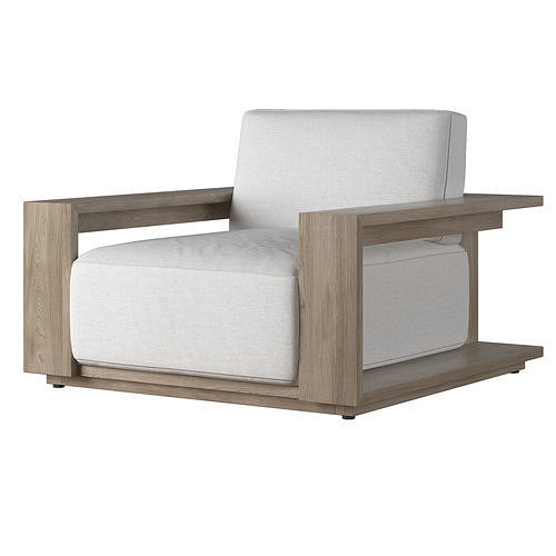 3D model RH BAHIA TEAK LOUNGE CHAIR VR / AR / lowpoly CGTrader