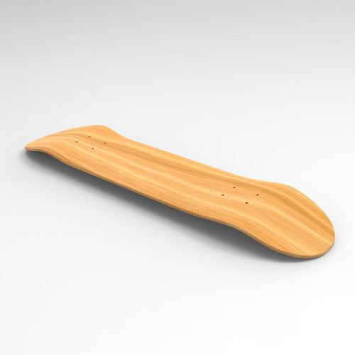 8 in Skateboard Deck free 3D model | CGTrader