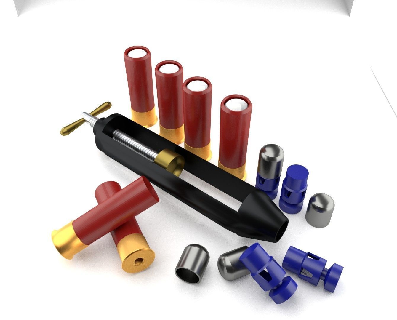 3D model SHOT SHELL RELOADING SET VR / AR / low-poly | CGTrader