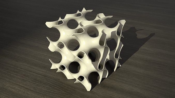 Gyroid Cube Sculpture 3d Print Model 3D Model 3D Printable CGTrader