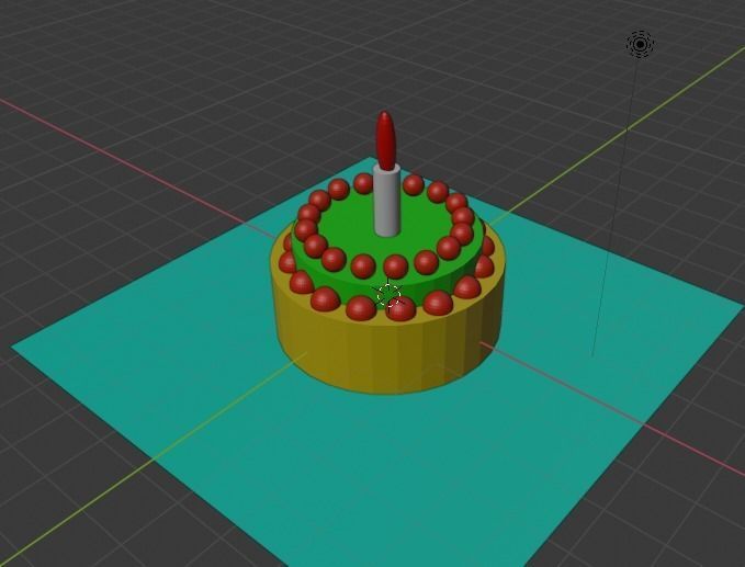 blender cake 3D model CGTrader