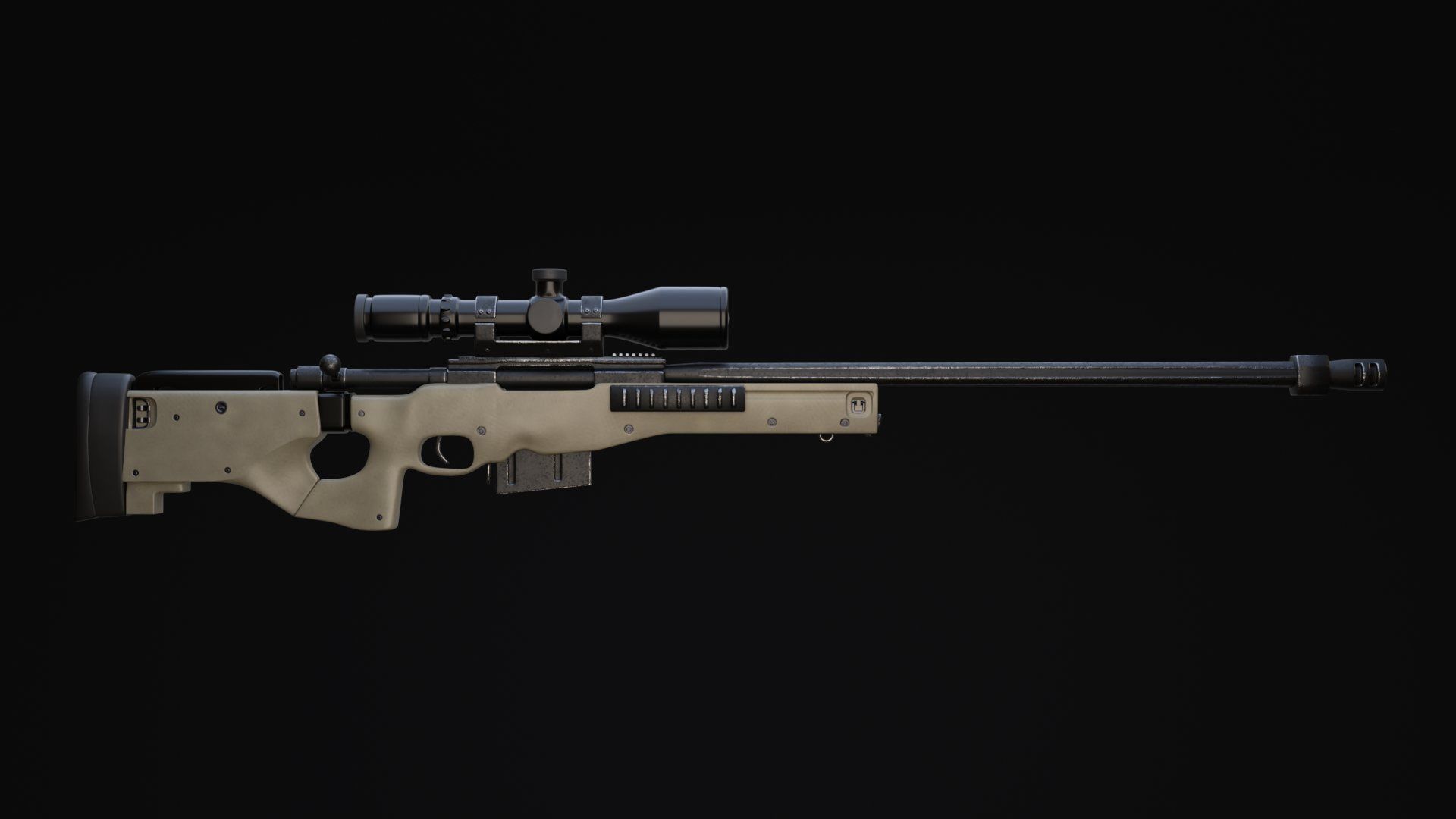 Rifle AI AWM free VR / AR / low-poly 3D model | CGTrader