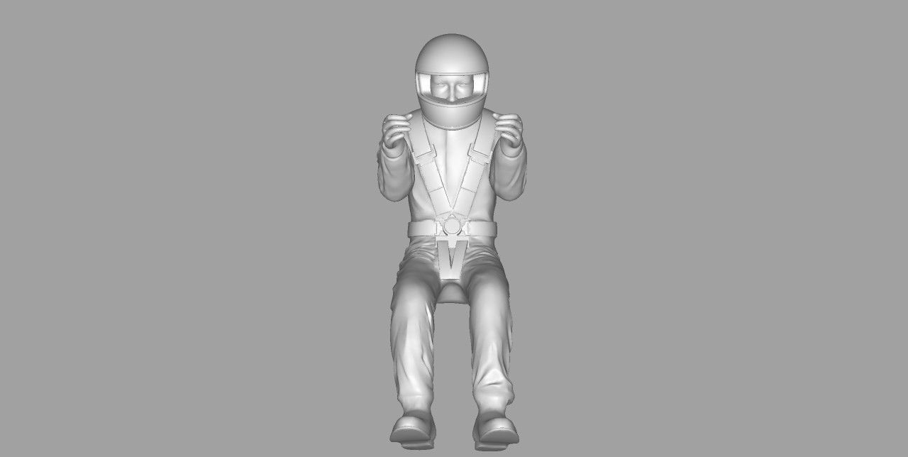 RACE CAR DRIVER FIGURINE SCALE MODEL 3D model 3D printable | CGTrader