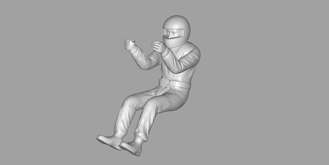 RACE CAR DRIVER FIGURINE SCALE MODEL 3D model 3D printable | CGTrader