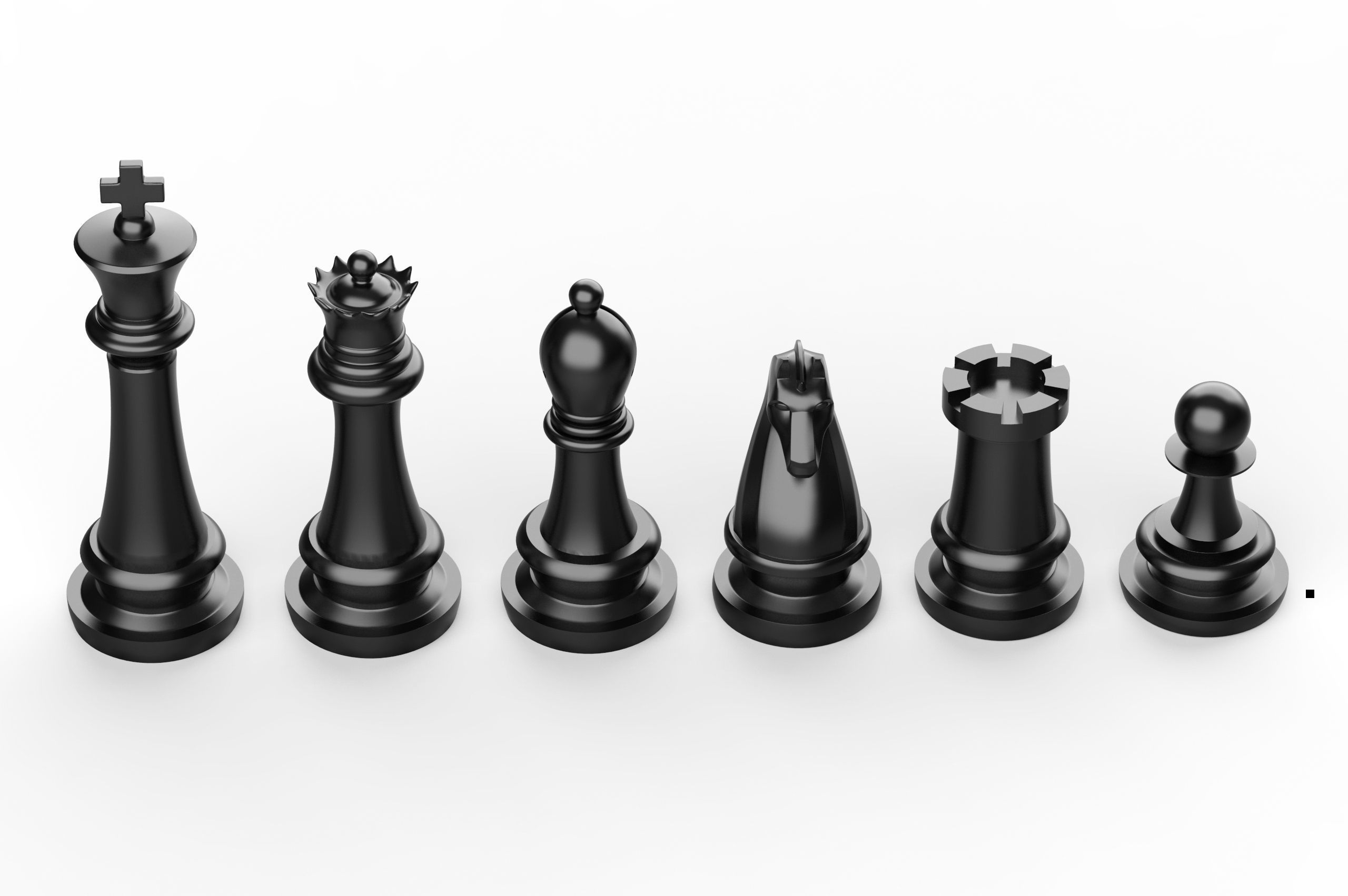 Complete Chess Pieces 3D model 3D printable CGTrader