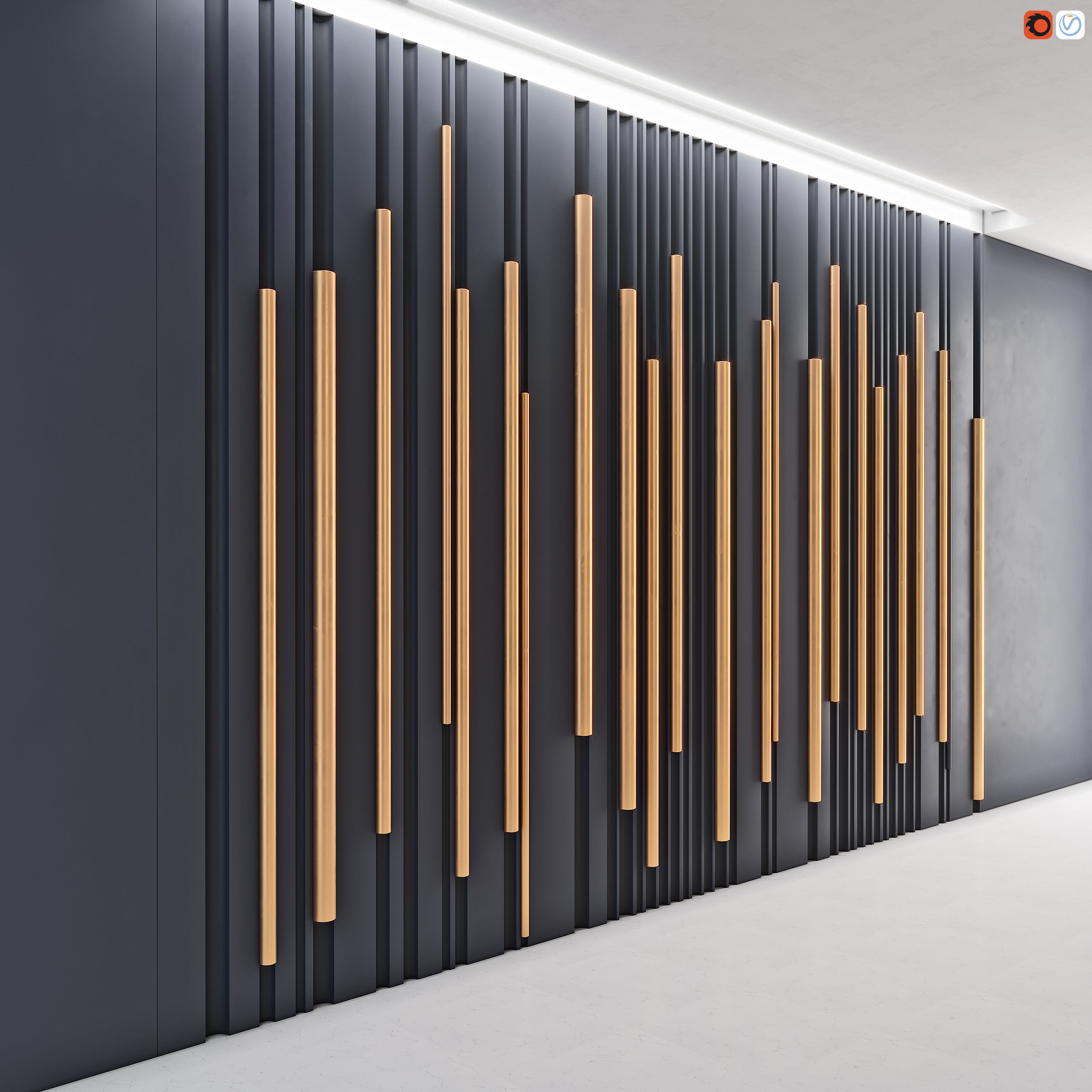 Bamboo Wall Covering Panel by Laurameroni 3D model CGTrader