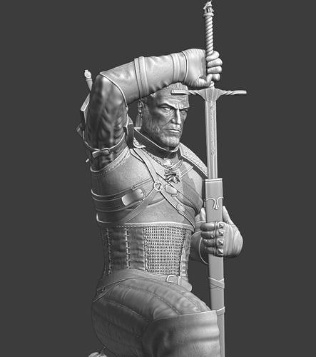Geralt of Rivia 3D model 3D printable | CGTrader