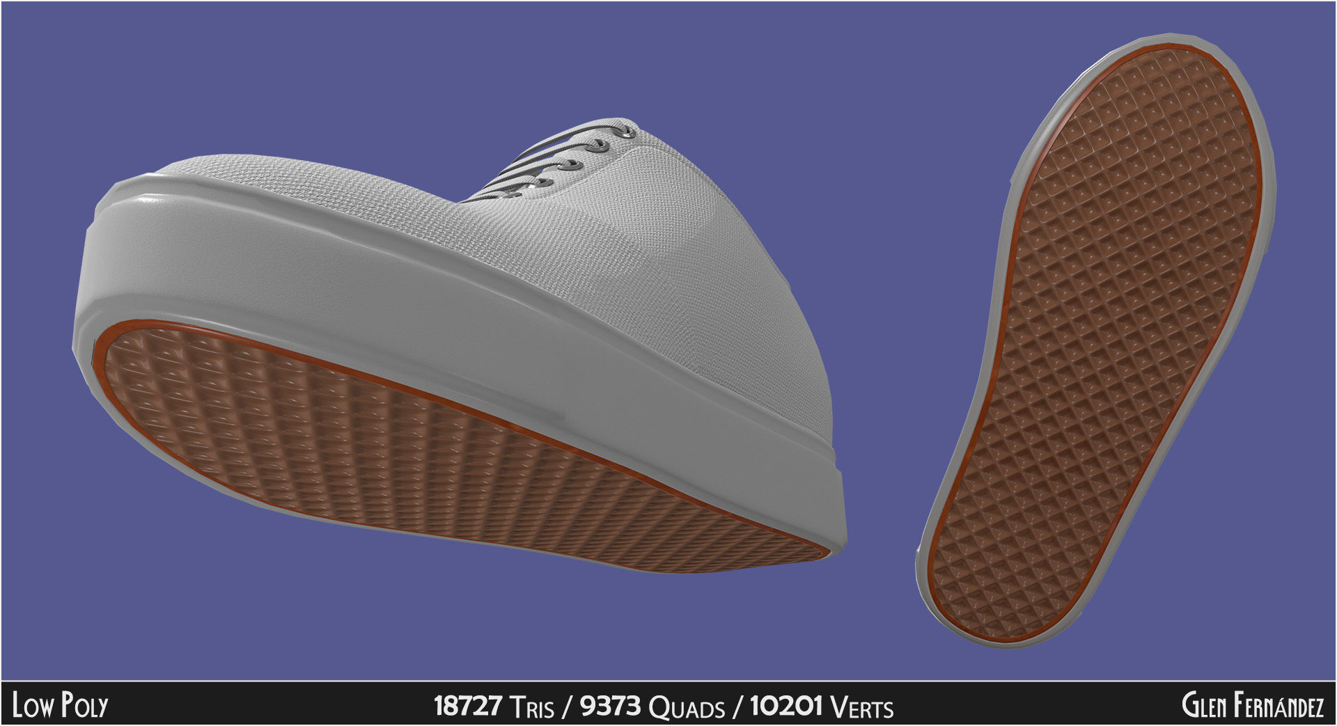 Blank Shoe Canvas for Designs Drawings Patterns and Paintings 3D model ...