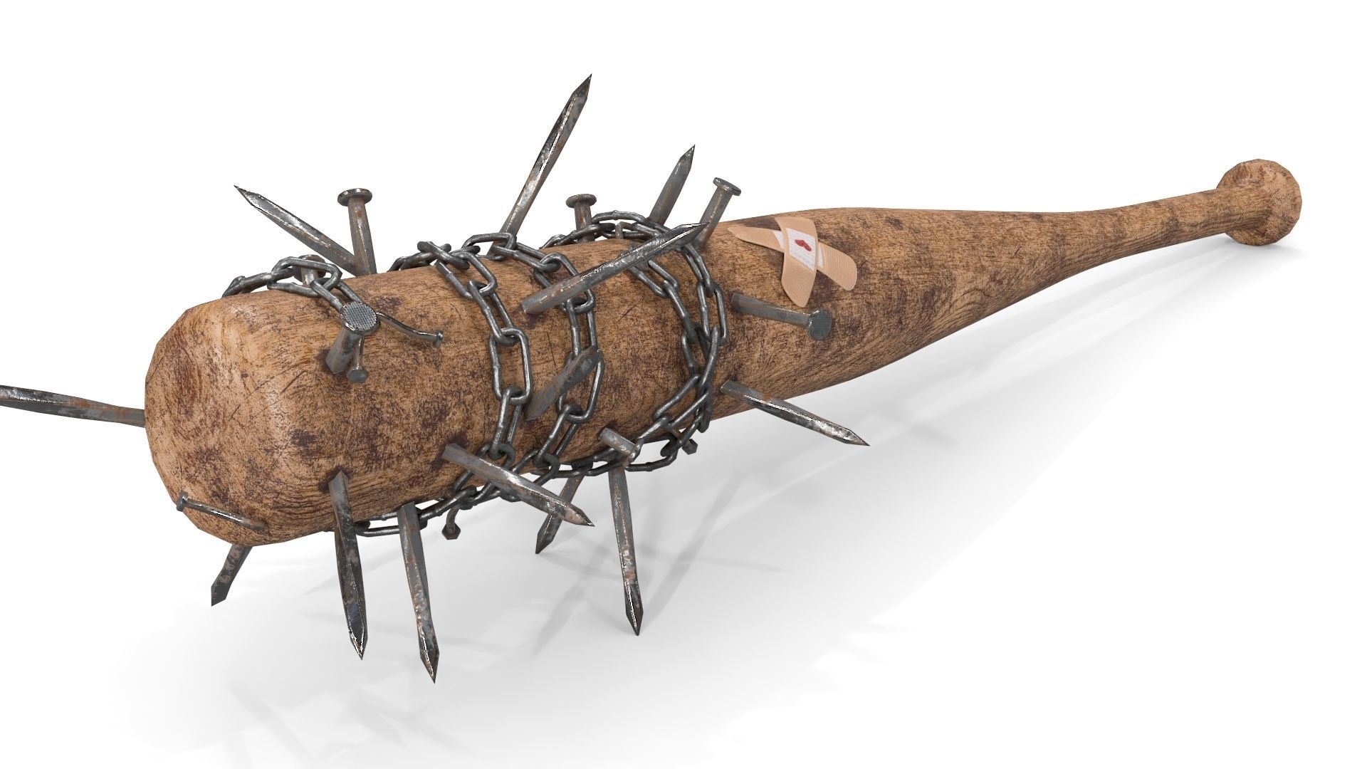 3D model Baseball Bat with Nails VR / AR / lowpoly CGTrader