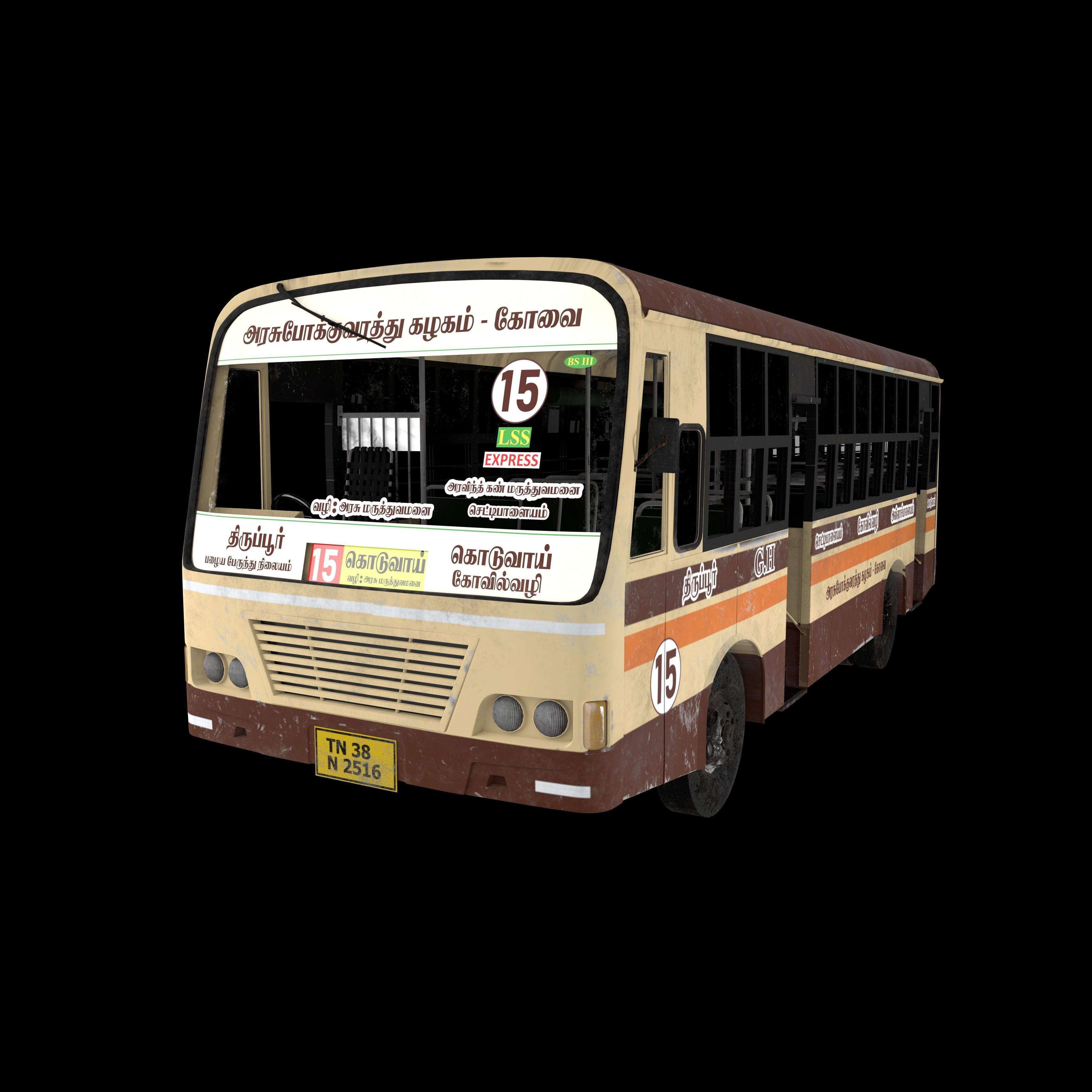 Bus Model with Texture 3D model | CGTrader