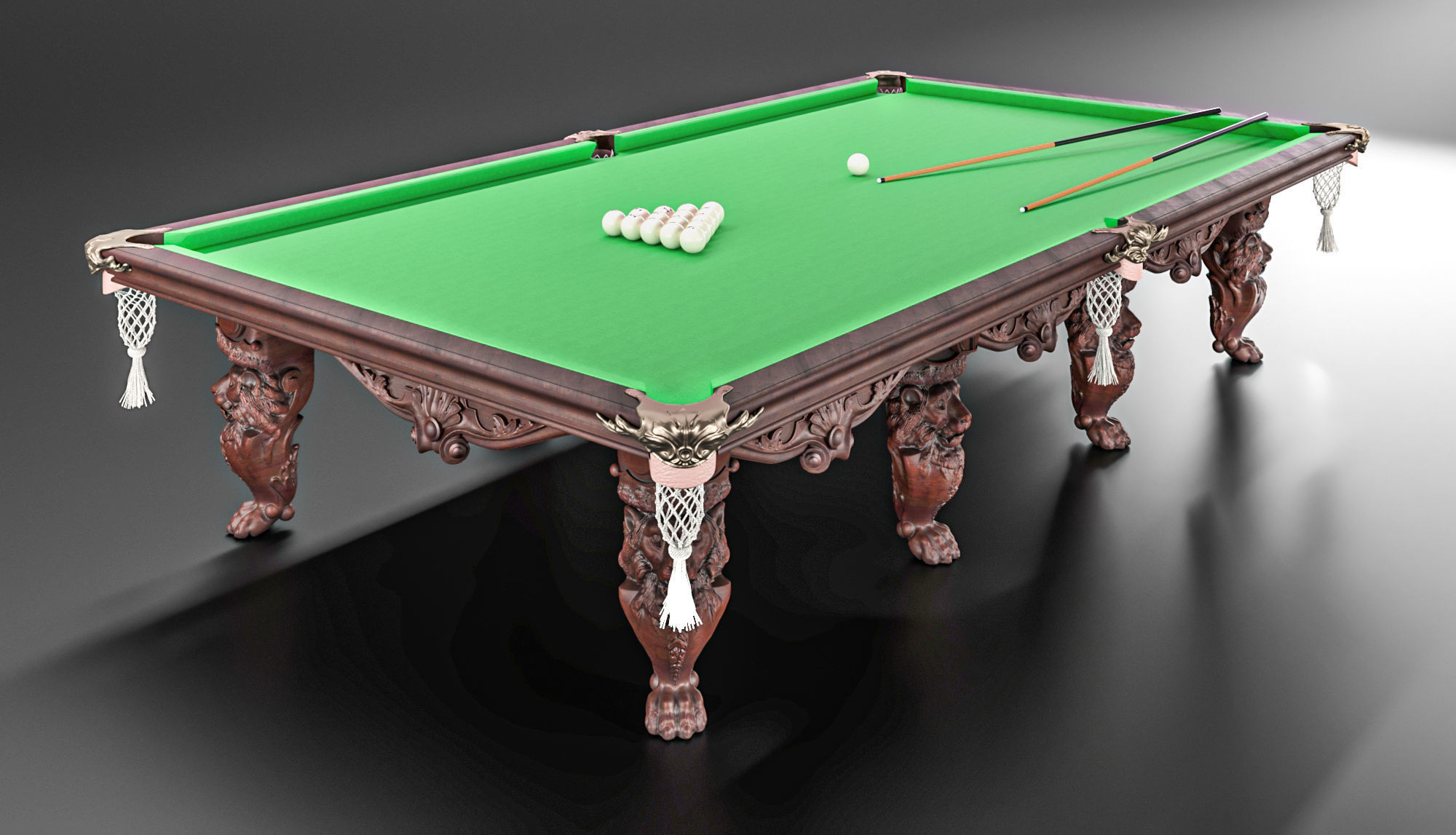 Billiards pool table 3D model CGTrader