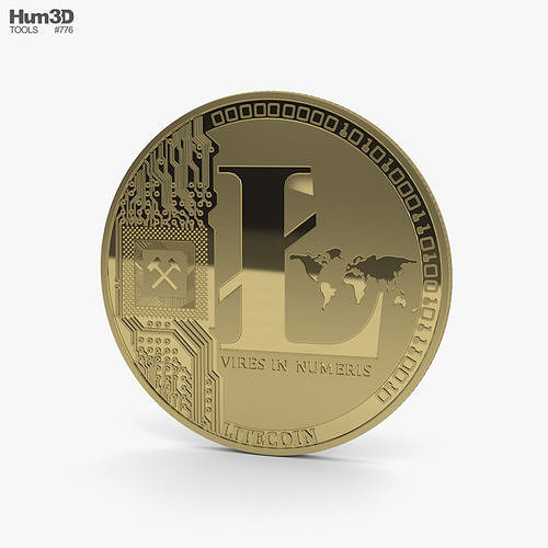 Litecoin gold coin with letter l