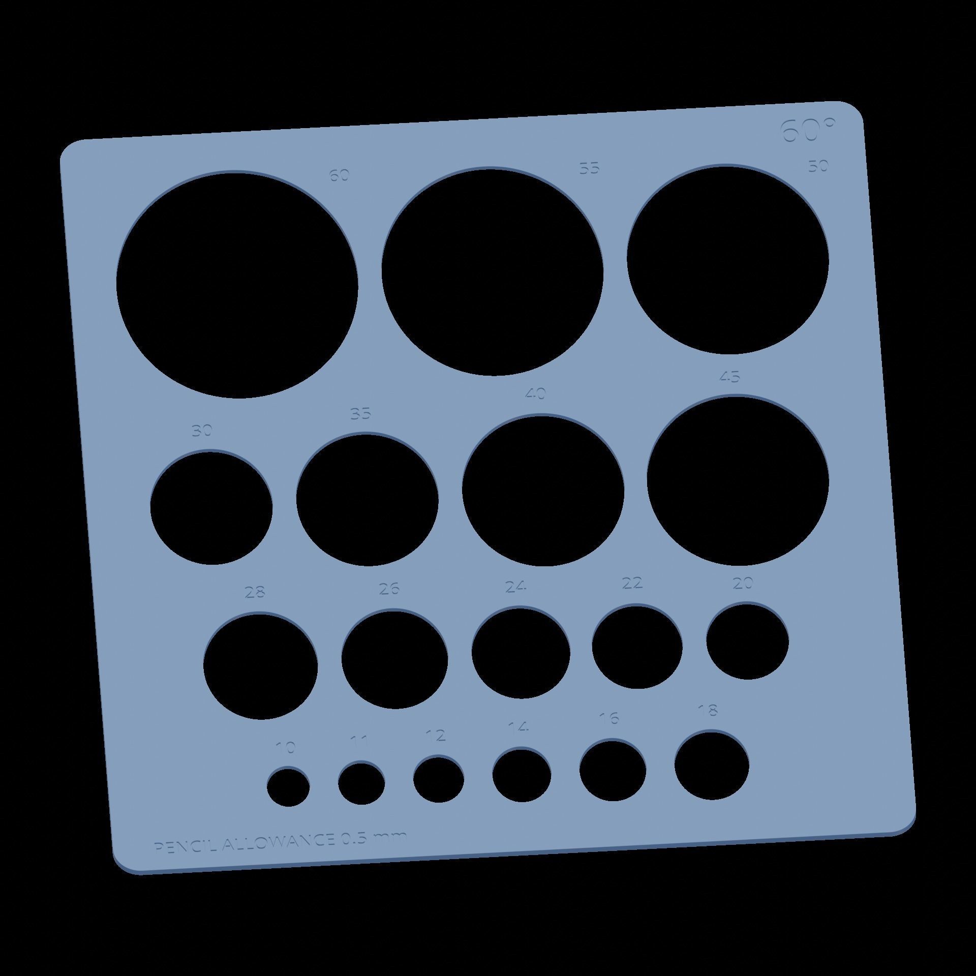 Ellipse Templates Set of 4 free 3D model 3D printable CGTrader