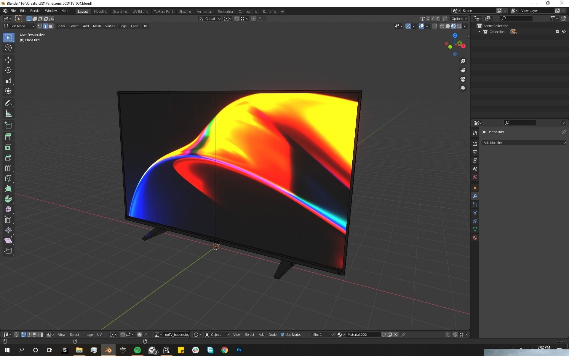 3D model Panasonic TV VR / AR / lowpoly CGTrader