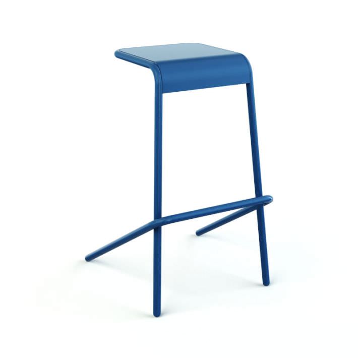 Chair Four Leg Stool 3D model
