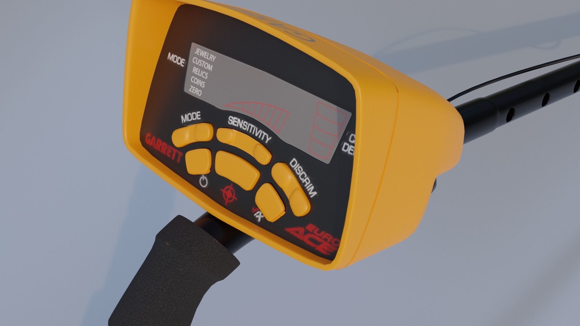 metal detector Garrett Ace Euro 350 3D model CGTrader