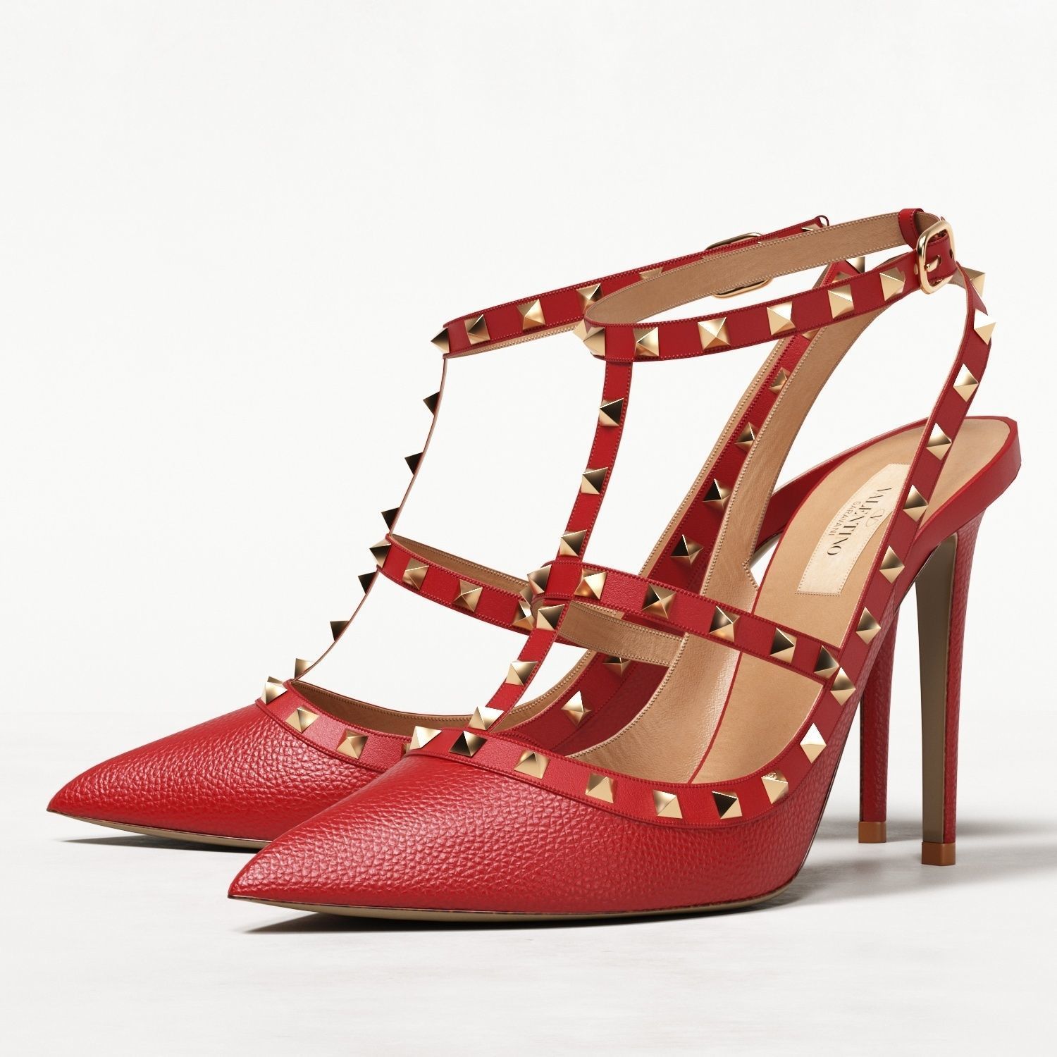 valentino rockstud caged pump