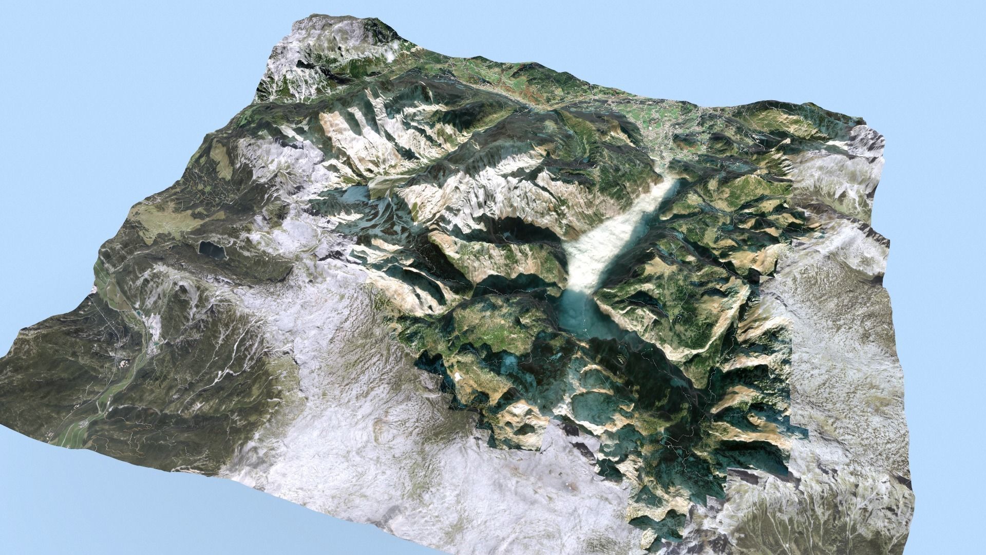 Mountain landscape Alps Switzerland 3D model CGTrader