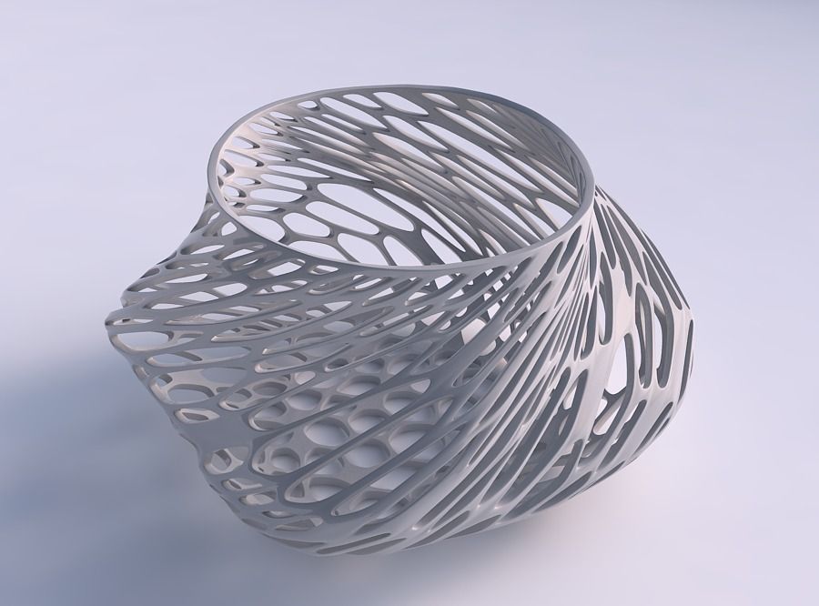 Bowl Twisted Elipse With Vertical Organic Lattice 3D Model 3D Printable bowl-twisted-elipse-with-vertical-organic-lattice-3d-model-3d-printable