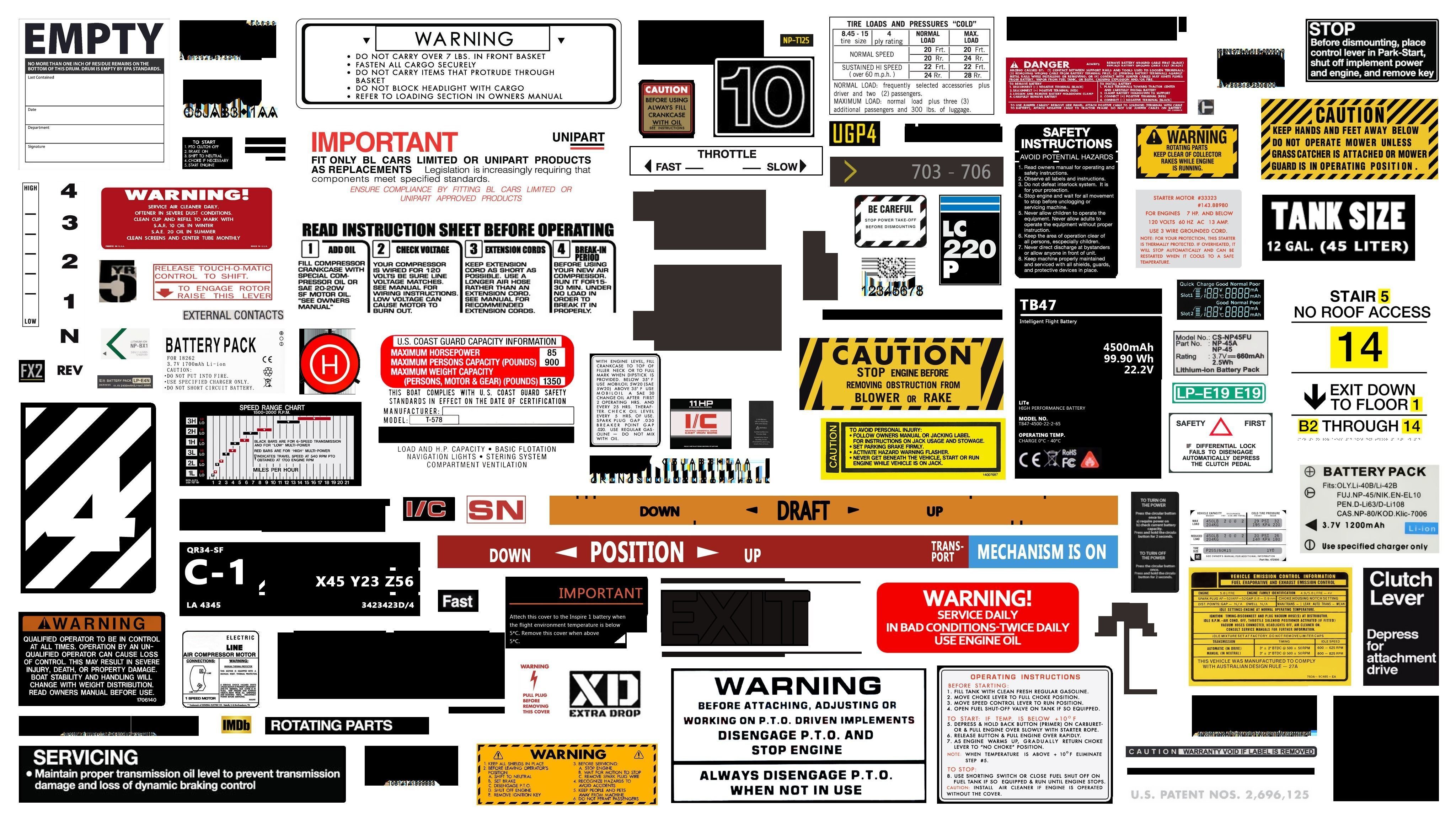 Industrial Decals 4K PNG 3D model CGTrader