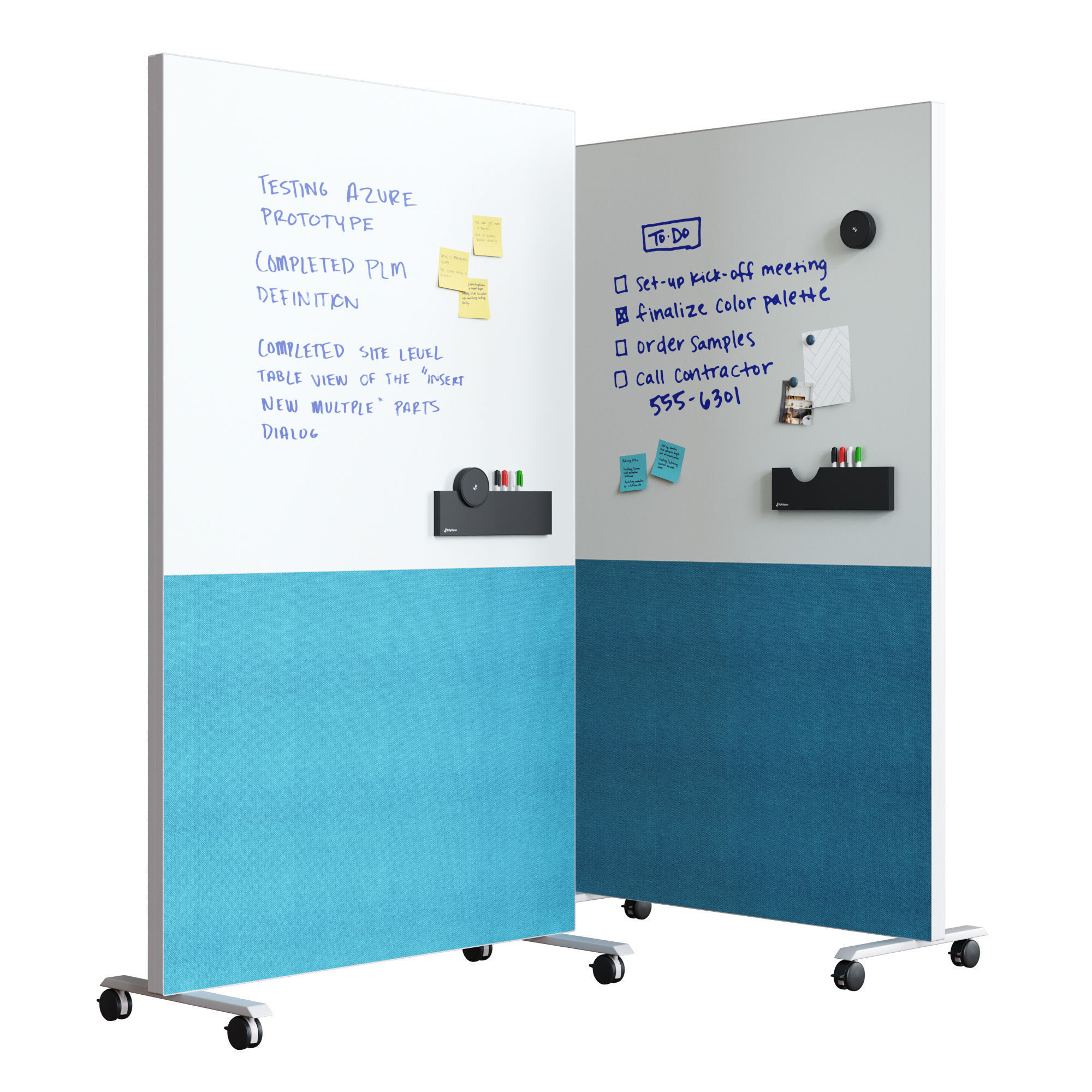 PolyVision WhiteBoard Texture Mobile Acoustic Panel 3D model CGTrader