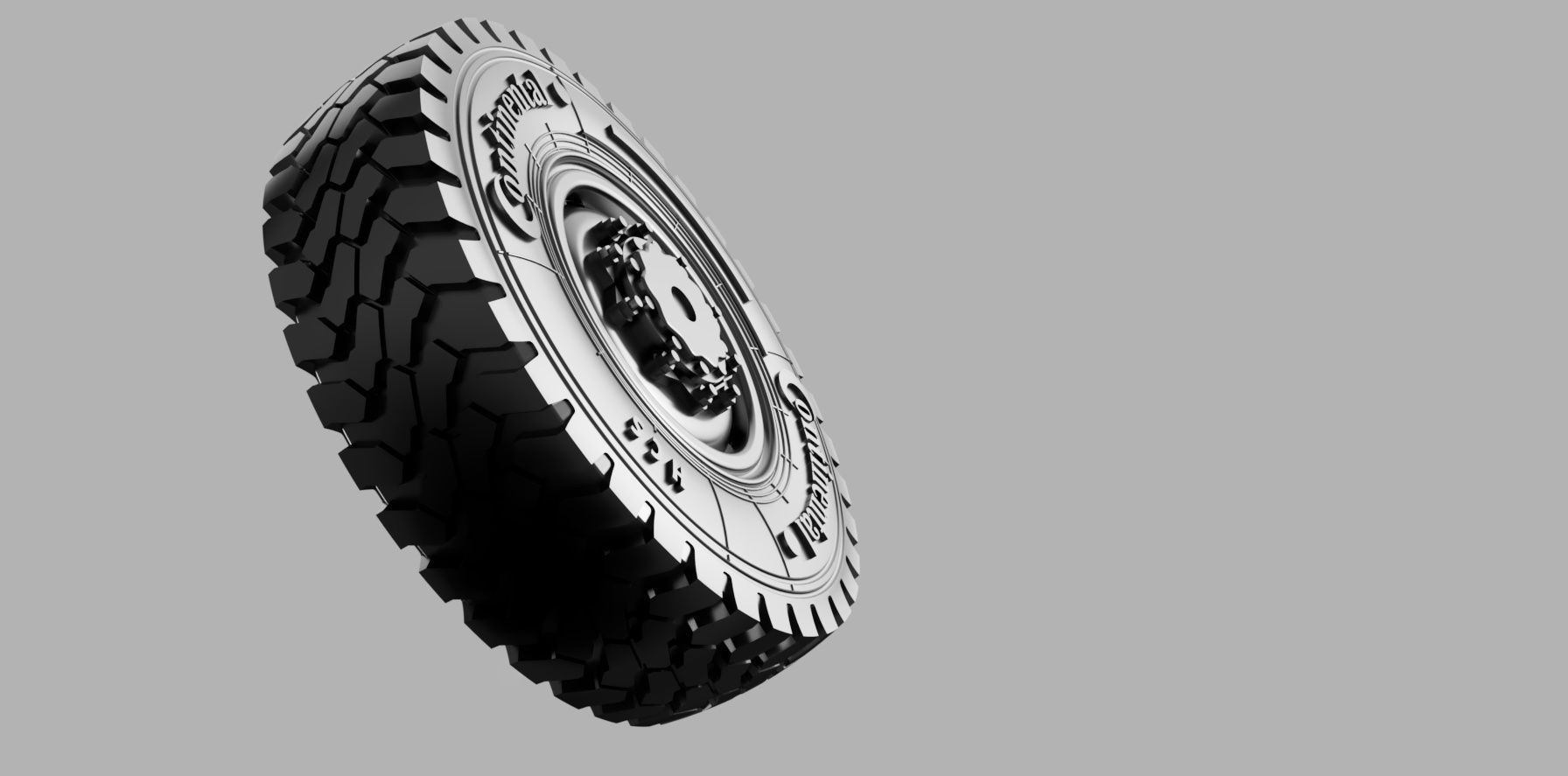 Truck tires Continental HCS 3D model 3D printable CGTrader