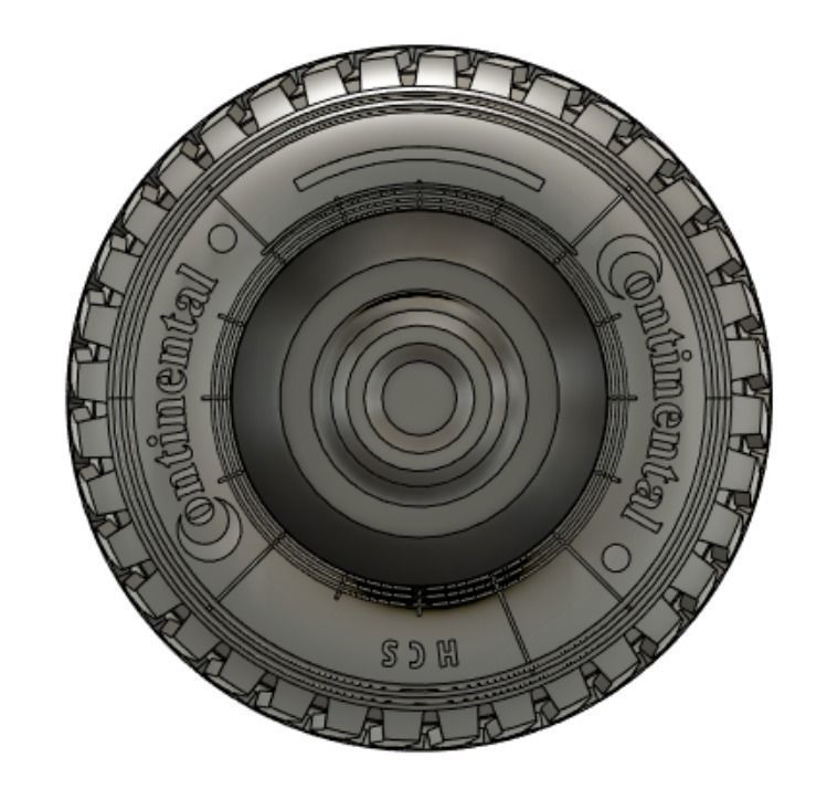 Truck tires Continental HCS 3D model 3D printable CGTrader
