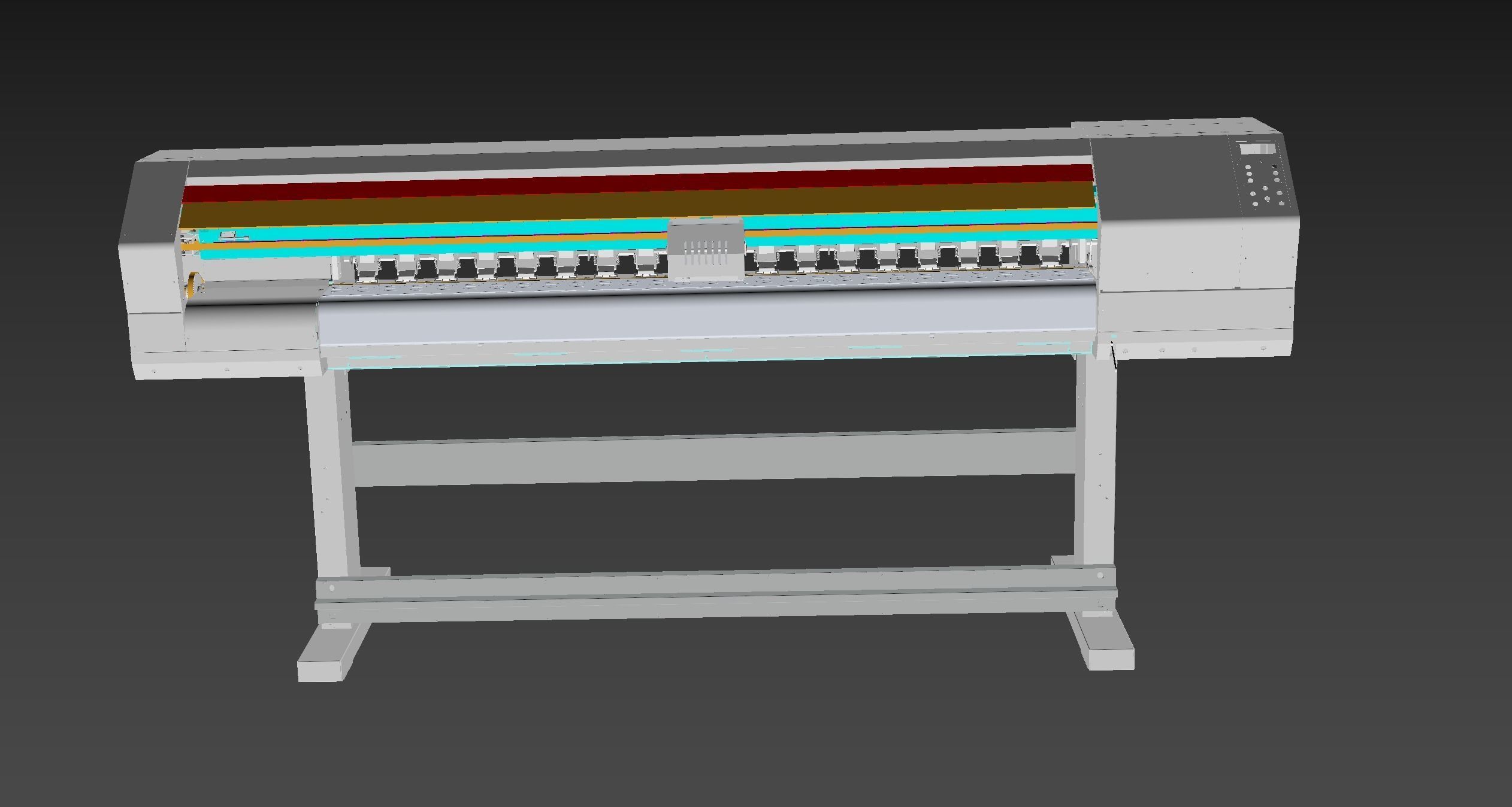Large inkjet printer 3D model CGTrader