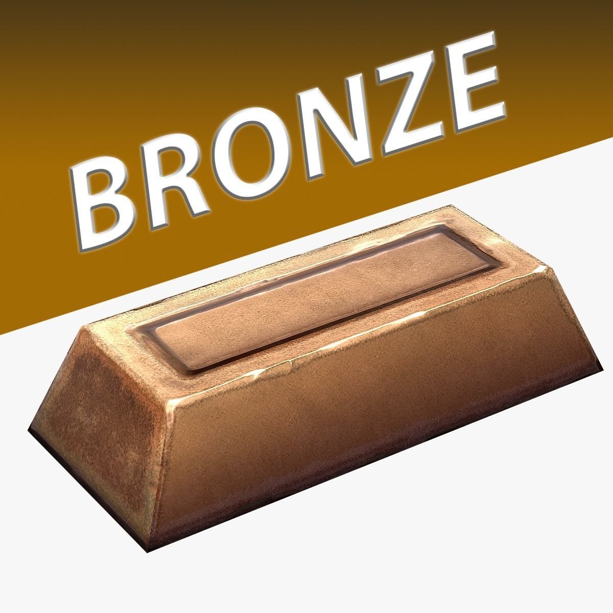 3D model Bronze Ingot VR / AR / lowpoly CGTrader