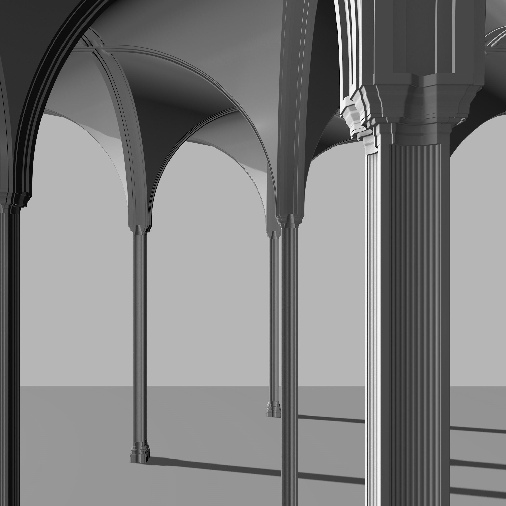 Fantasy column with vault