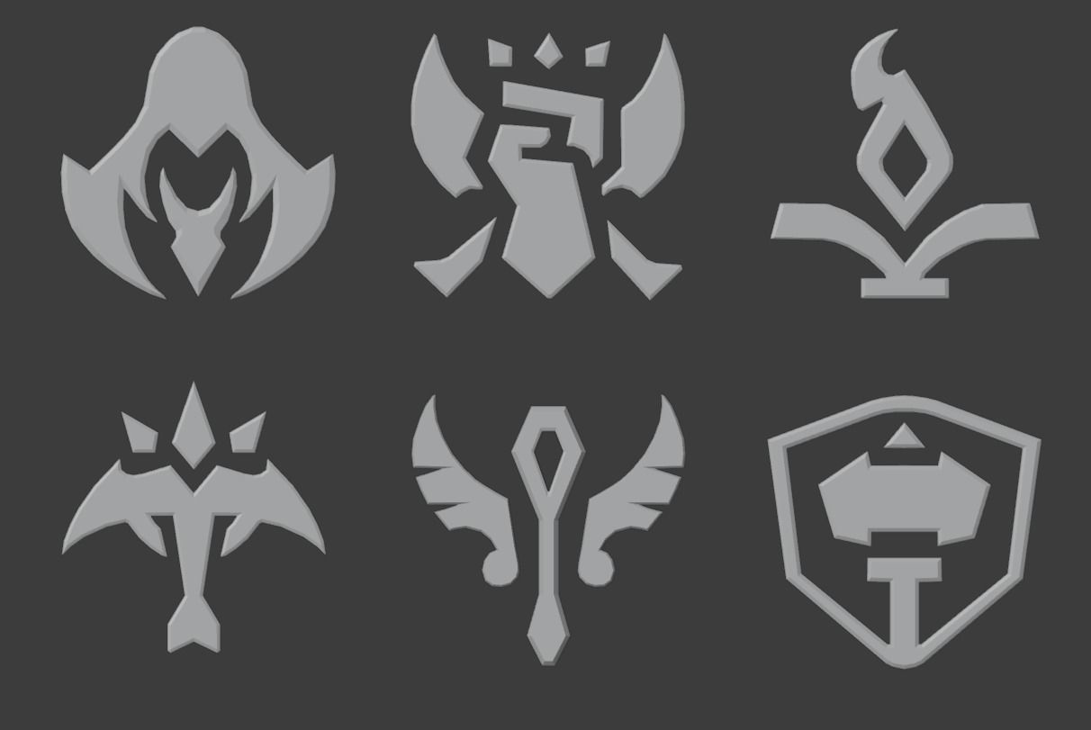 L-o-L Wild Rift - Roles Decoration - SUPPORT 3D model 3D printable ...