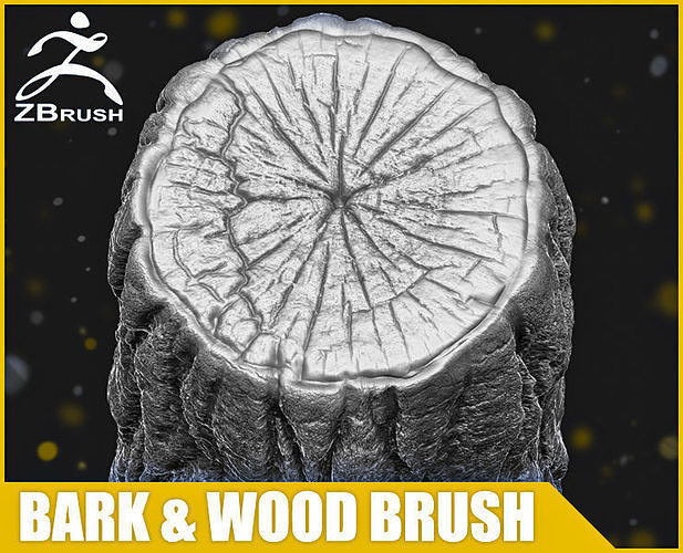 Bark and Wood brush for ZBrush 3D model CGTrader