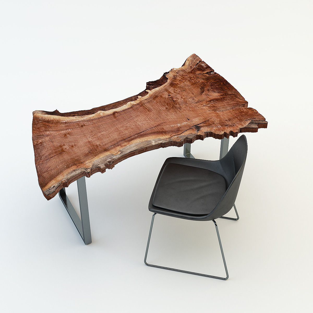 Dining Table Set wood 3D model CGTrader