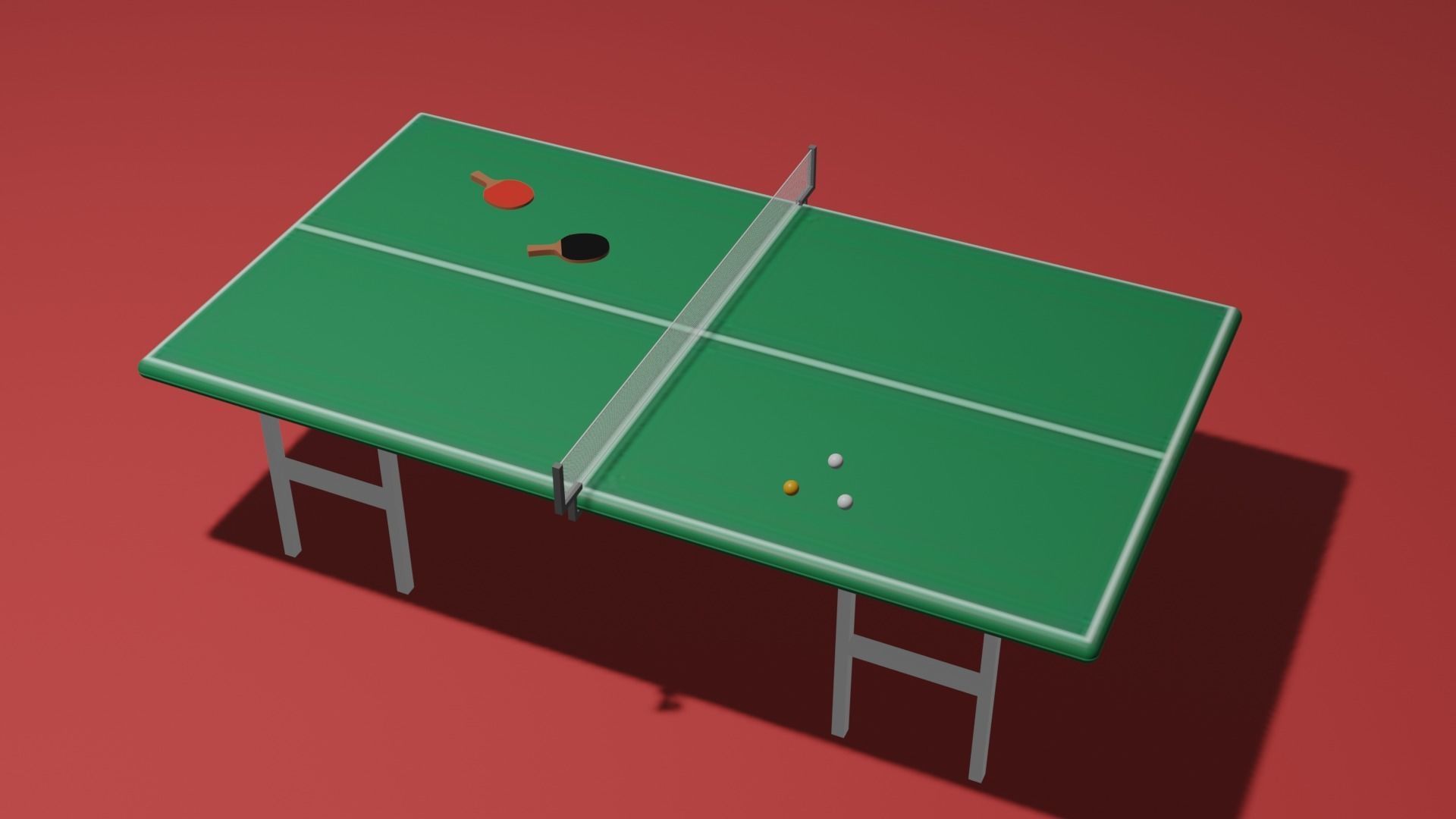 3D model Table tennis simple set VR / AR / lowpoly CGTrader