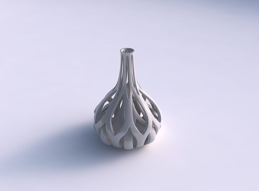 Vase taper squeezed neck with two layerd lattice tapered 2