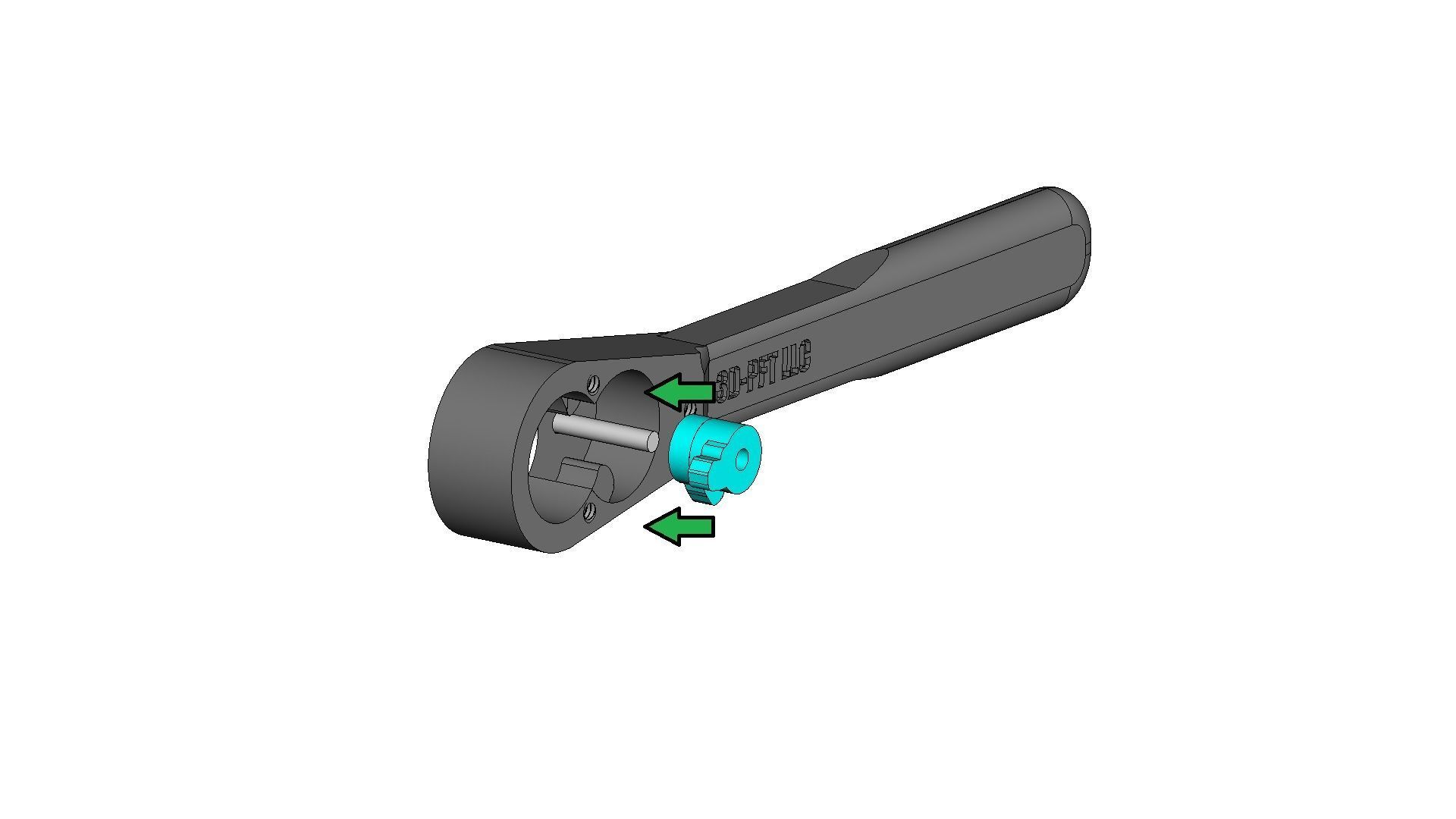 Reversible Ratchet 3D model 3D printable | CGTrader