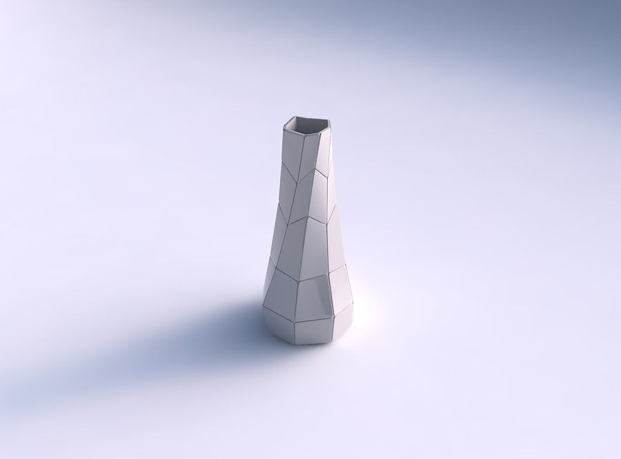 Vase semi quadratic with large plates 3D print model