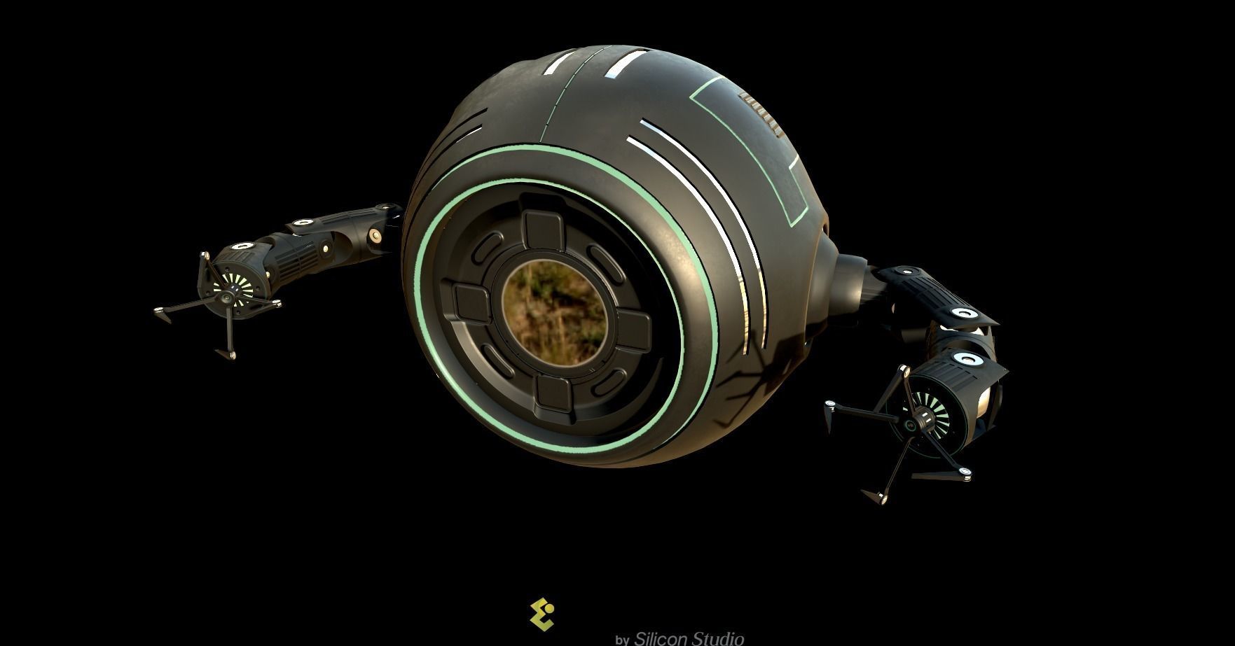 3D model Sci-Fi Repair Drone VR / AR / low-poly | CGTrader